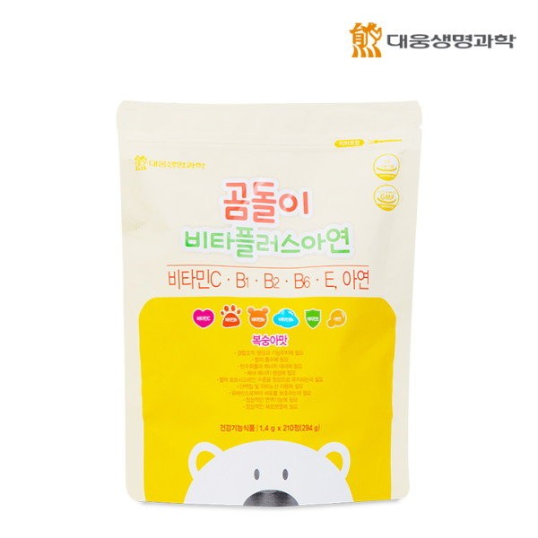 [Daewoong Life Science] Bear Vita Plus Zinc 1 bag (70 days worth) / Peach flavor multivitamin