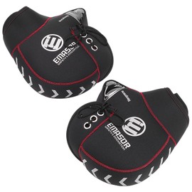 E EMASOR Motorcycle Steering Wheel Cover, Neoprene, Thermal, Waterproof, Windproof, General, Heat Retention, One Size Fits Most, Includes Reflective Coating (Black)