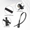Heavy Duty Black Zip Ties with Screw Hole 12 inch