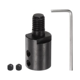 HARFINGTON rotary tool Motor Shaft Coupler M10 12mm Sleeve Saw Blade Connecting Saw Chuck Adapter Arbor Mandrel Connector Rod with L Shape Wrench