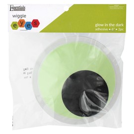 Essentials By Leisure Arts Eyes Sticky Back Moveable 6" Glow in The Dark 2Pc Googly Eyes, Google Eyes for Crafts, Big Googly for Crafts, Wiggle Eyes, Craft