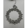Raz Imports Sparkling Silver Wreath Ornament 6” New