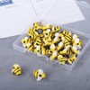 JIHUOO Pack of 30 Bee Thumbtacks Pins Decorative Card Nail