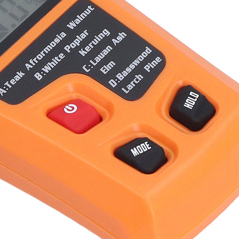Wood Moisture Meter High Accuracy 4 Modes Orange Moisture Detector