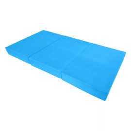 Danfuton Twin Turquoise Trifold Foam Bed, Shikibuton, Folding Ottoman Mat 6 x 39 x 75