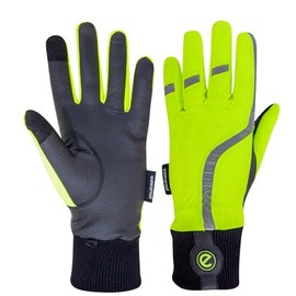 eGlove eQUEST Winter Waterproof Horse Riding Gloves for Equestrians A/W 2022/23 (Flouro Yellow - HiVis Reflective, S)