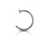 FIFTH CUE Solid Grade 23 Titanium Flat Disc Nose Hoop
