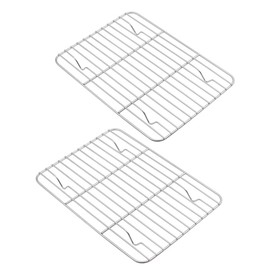 Aspire Cooling Rack 2 Pack, Stainless Steel Baking Racks for Cooking Baking Roasting Grilling-9" x 7" 2PACK