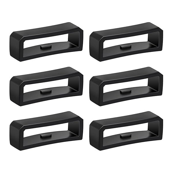 Enyolidimk 6 Pcs Black 22Mm Watch Strap Holder Loop Watch