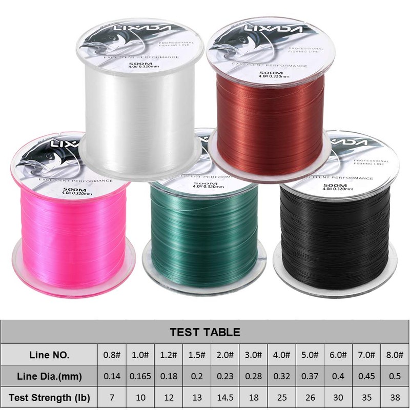 500m 0.8-8.0 Nylon Fishing Line Durable Monofilament Sea Fishing Line