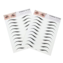 SAFIGLE 2pcs Imitation Eyebrow Transfer Stickers for Men and Women Natural Hair-like Eyebrow Stencils for Makeup