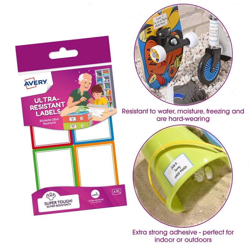 Avery Home Labels, 24 x Freezer Labels, 24 x Waterproof
