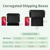Rempry 40 Pack 9x6x2 Inches Black Shipping Boxes, Cardboard Corrugated
