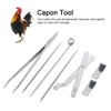 Stainless Steel Chicken Capon Tool Knife Kit Poultry Veterinary Instrument