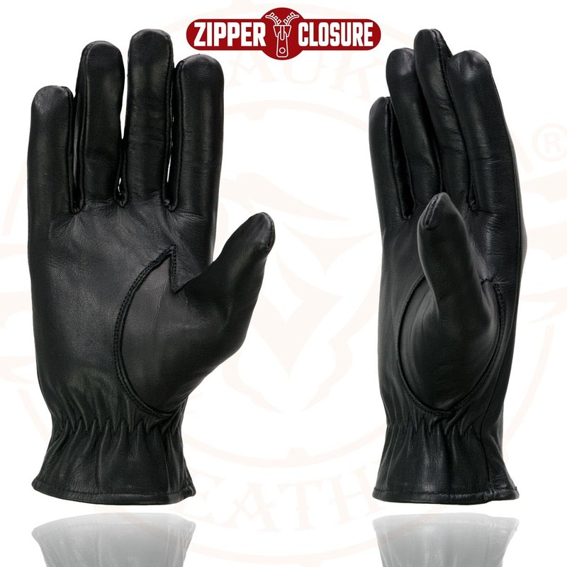Milwaukee Leather SH226D Men's Black Unlined Leather Lightweight Motorcycle Hand