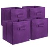 DII Non Woven Polyester, Solid Storage Bin, Small (4), Eggplant