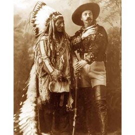 DS Decor Photos Quality Digital Print of a Vintage Photograph - Sitting Bull and Buffalo Bill, 1885. Sepia Tone8x10 inches - Luster Finish