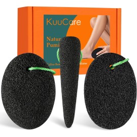 KuuCare Pumice Stone for Feet, 3 Pack Natural Earth Lava Foot Callus Remover & Pedicure