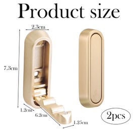 KxrTpx 2 Pack,Coat, Folding Coat Hooks - Premium Zinc Alloy Wall Hooks with Elegant Gold Plating, Space-Saving Foldable Design，Heavy Duty Gold Foldable Walls Hook for Bathroom Kitchen