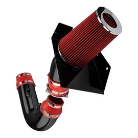 Torchbeam Cold Air Intake Filters System Kits Compatible With Ford F150 1997-2003 5.4L 4.6L, Expedition 1997-2003 4.6L, F250 1997-1999 5.4L, Aluminum Filter System Replacement Red