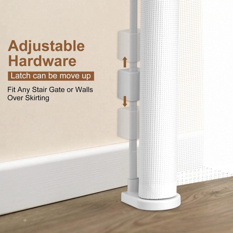 Miumoon 200 inch Retractable Baby Gates 37 inch Tall, Retractable