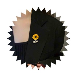 Erimberate Vintage Crystal Sunflower Brooch Gold Cz Flower Brooch Pin Enamel Sunflower Pin Brooch Rhinestone Sunflower Brooch Pin Wedding Lapel Pin Banquet Badge Pins Jewelry for Women and Girls