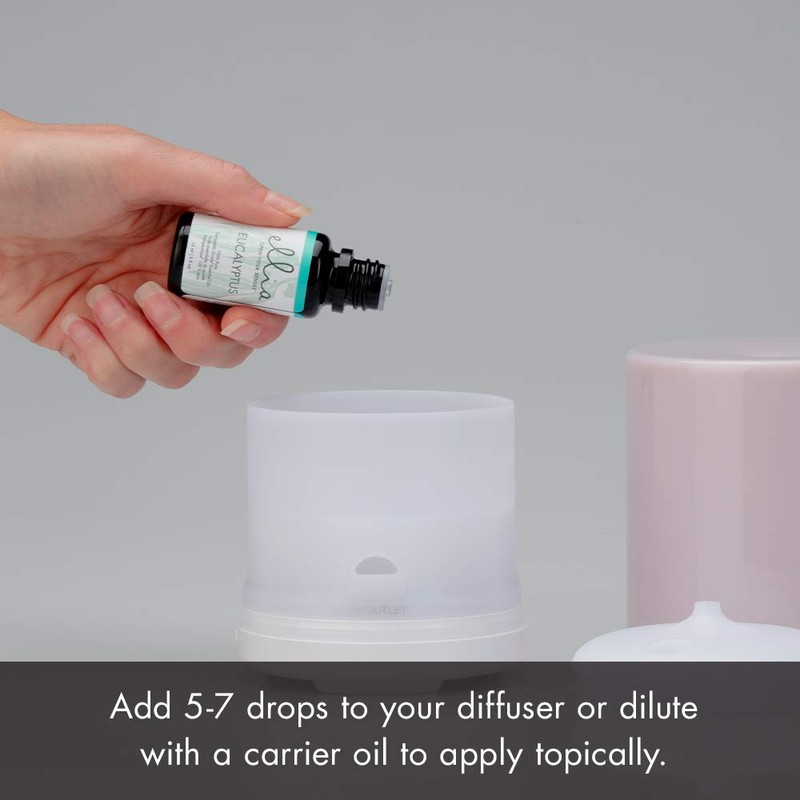 Ellia Eucalyptus Diffuser Essential Oil | 15ml, 100% Pure, Therapeutic
