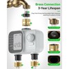 [2026 Upgrade] 2 Zone Sprinkler Timer with Brass Inlets &