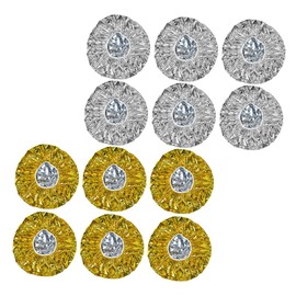 Outanaya 12pcs Aluminum Foil Hair Coloring Shower Caps Deep Conditioning Processing Caps for Salon Use Fit for Head Includes