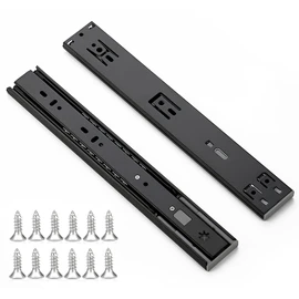 Ravinte 12 Inch Soft Close Drawer Slides 10 Pairs 20 Pack Black Full Extension Ball Bearing Drawer Glide Side Mount