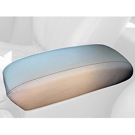 RedlineGoods armrest Cover Compatible with Honda Accord 1998-02. Tailor Made - not Universal. Genuine top-Grade Italian Gray Leather with Black Thread