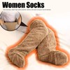 Thicken Long Socks Polyester Women Winter Warm Soft Stockings Warmer