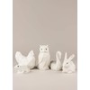 LLADRÓ Hen Figurine. Matte White. Porcelain Hen Figure.