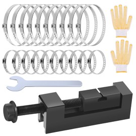 Glarks 23pcs CV Boot Clamp Pliers with Adjustable AXLE CV Boots Clamps Set, 22Pcs 20-50mm Single Ear Hose Clamps and a Boots Clamp Tool Car Drive Shaft Clamping Tool Compatible with Most Cars