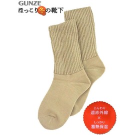 Gunze RCU502 Women's Socks, Recipe for Foots, Crew Length, Warm and Warm, gray