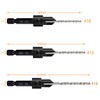 3 Pack Countersink Drill Bit Set #10#12#16, 3in1 Woodworking Counterbore