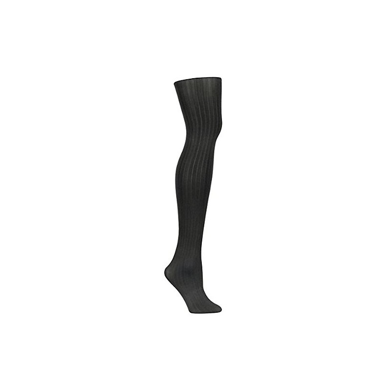 L'eggs Casual Rib Tight-B-Black