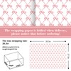 JarThenaAMCS 6 Sheets Pink Bow Wrapping Paper -Not Roll- Gift