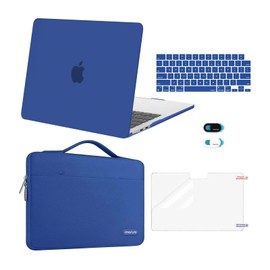 MOSISO Compatible with MacBook Air 13 inch Case 2025 2024 2023 2022 M3 A3113 M2 A2681,Plastic Hard Case&Sleeve Bag&Keyboard Skin&Webcam Cover&Screen Film for MacBook Air 13.6 inch Case, Royal Blue