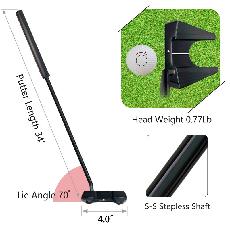 New Trend CNC Taper Putter Perfect Quality Polished Black Color