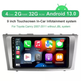 Camecho Android 13 Apple CarPlay GPS Navi For Toyota Camry 2007-2011 Car Stereo Radio