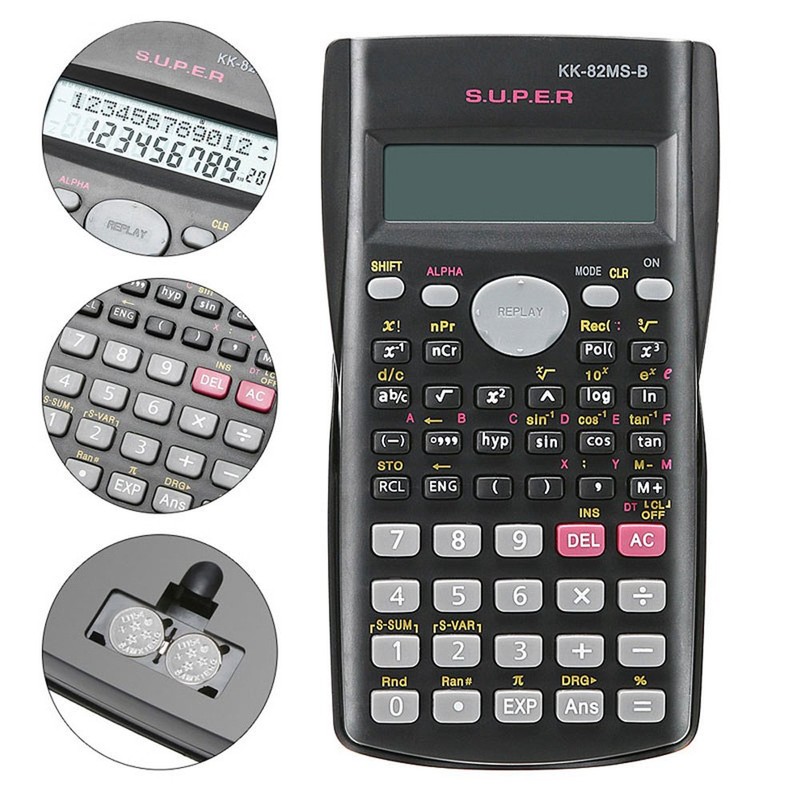 zmart 2 Line Scientific Calculator, 82MS, Multifunction Science, Math, Education,