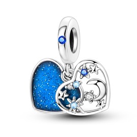Hapour 925 Sterling Silver Charms for Bracelets Necklace European Jewellery Pendant Beads Poodle Charm for Women Mother, Sterling Silver, Cubic Zirconia