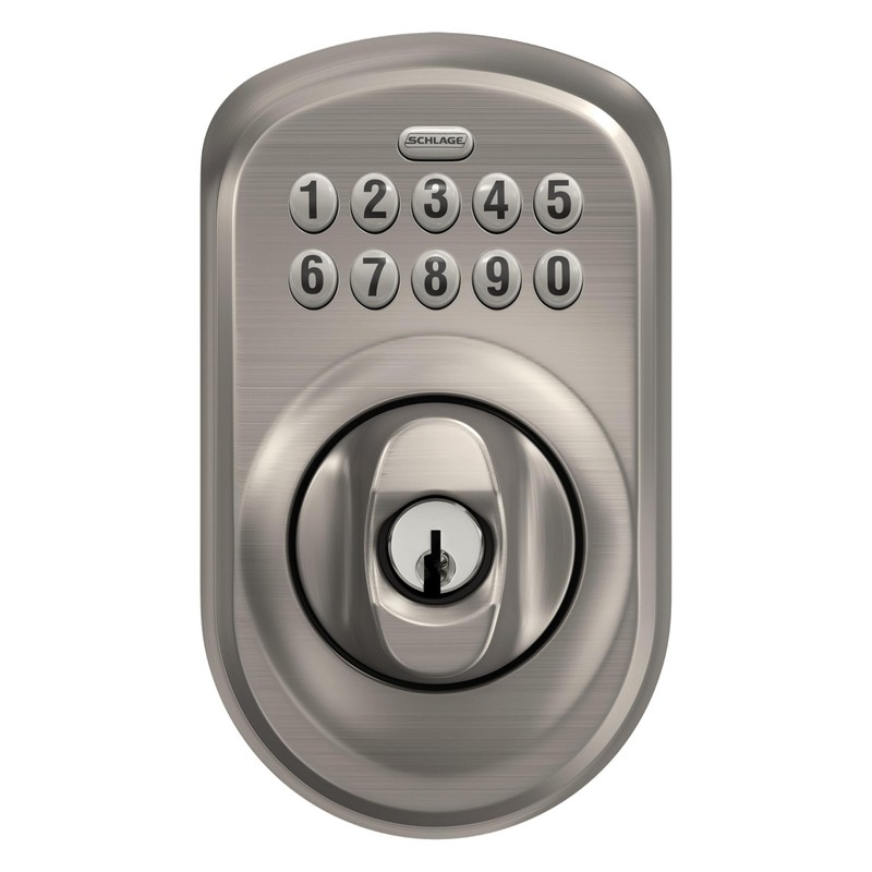Schlage BE365 PLY 619 Plymouth Keypad Deadbolt, Electronic Keyless Entry