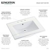 Kingston Brass LBT25227W34 Continental Vanity Sink Top, White 25.19 x