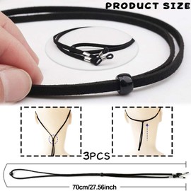 Yzmmxz 3 Pcs Brillenband, Brillen Kette, Brillenband Damen, Brillenband Gummi, Brillenbänder Damen, Band Für Brille, Für Sport Brillen Und Sonnenbrillen(Eisenhaltig)