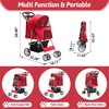 Azaeahom Pet Stroller, 4 Wheels Pet Strolling Cart for Medium/Small