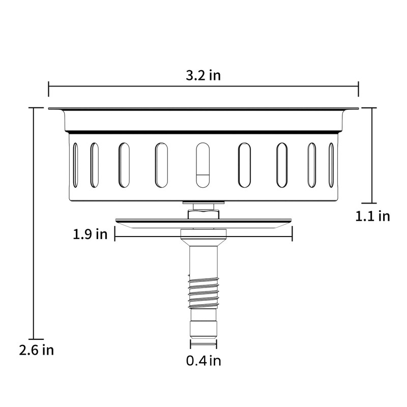 KONE Kitchen Sink Stopper Strainer Replacement for KONE 9171 Standard