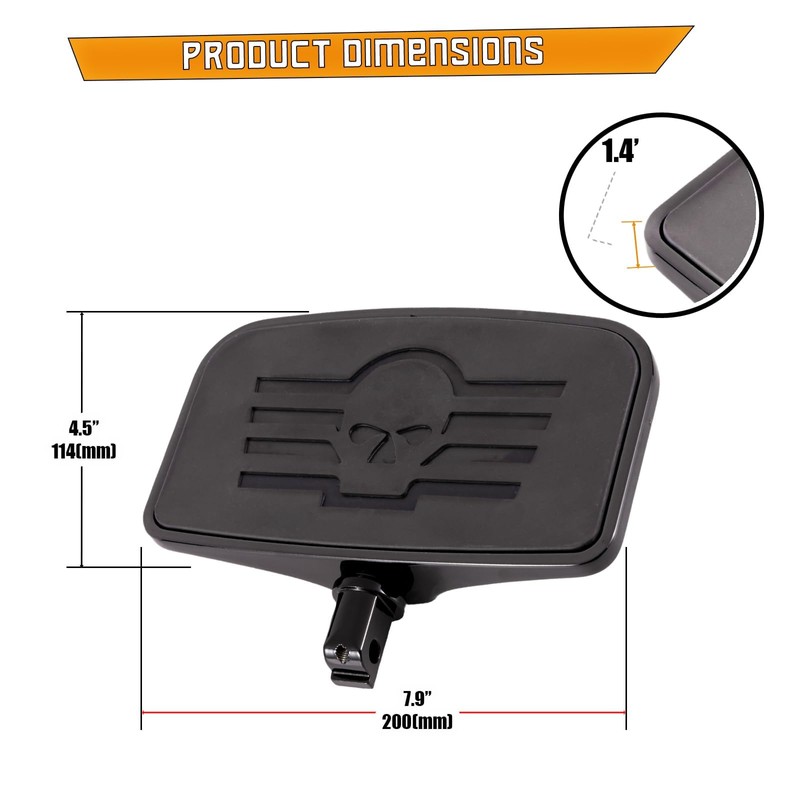 Kinglemc Front Rear Rider Passenger Floorboard FootPeg for Victory/Indian (Skull,