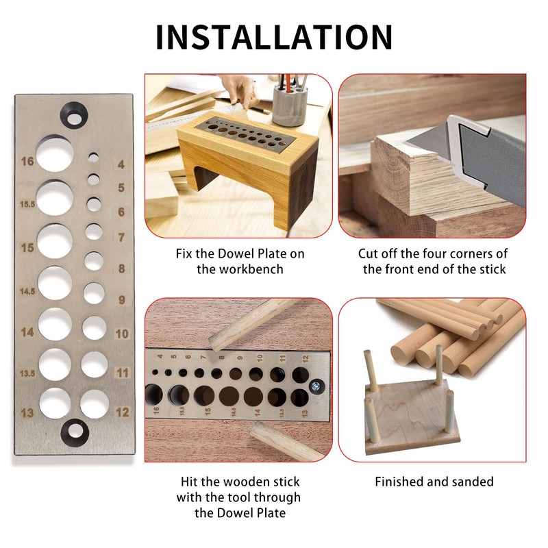 Steel Dowel Plate 16 Holes Dowel Maker Steel Plate Metric